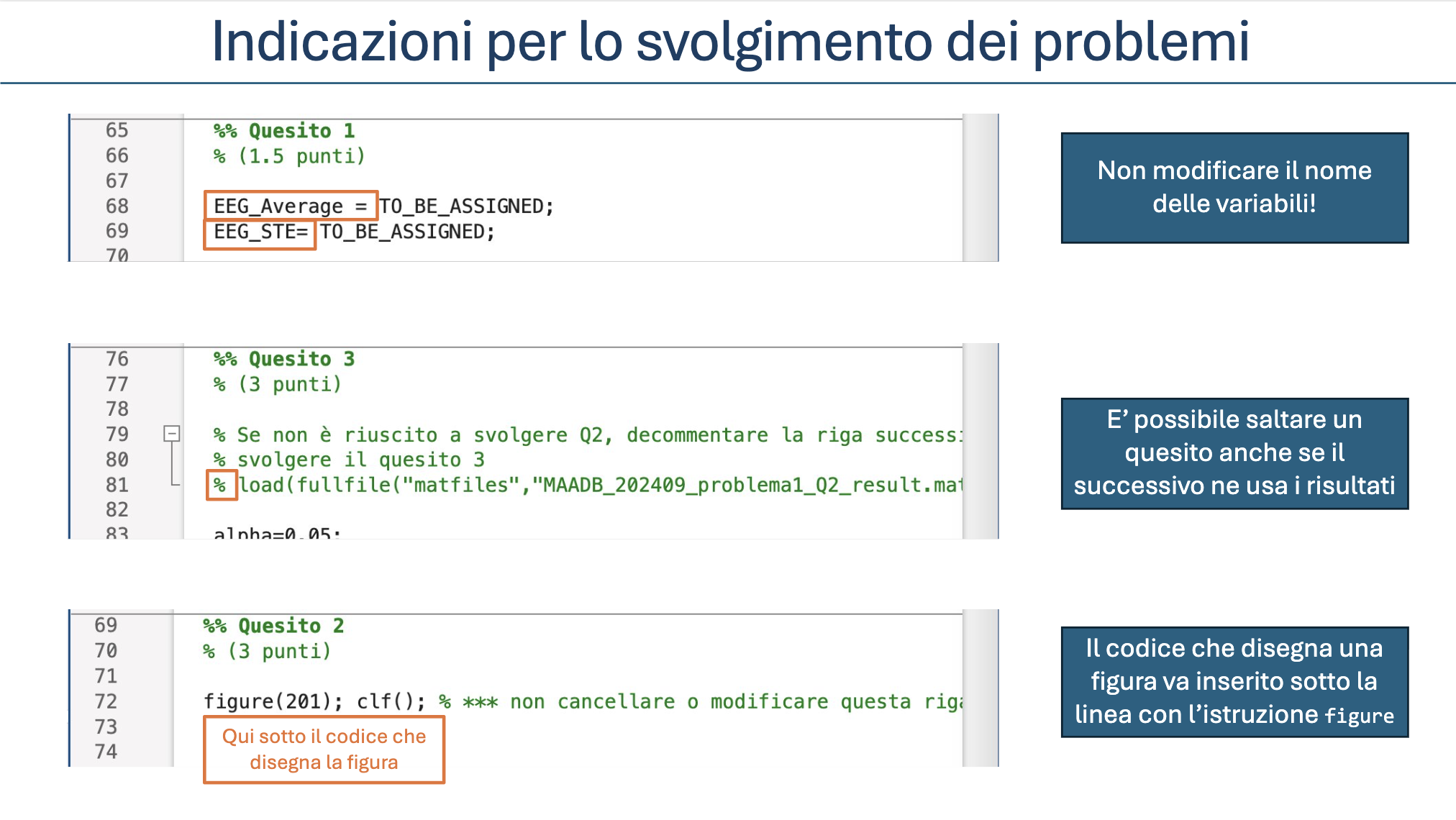 Suggerimenti svolgimento problemi