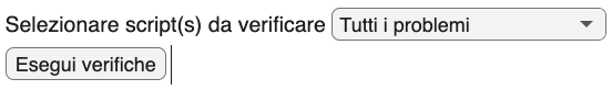 Selezione problemi da verificare in check_exam